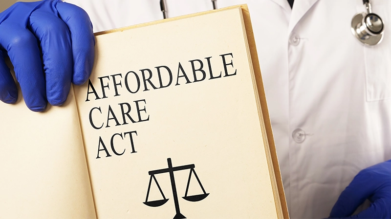 Affordable Care Act ACA is shown using a text.