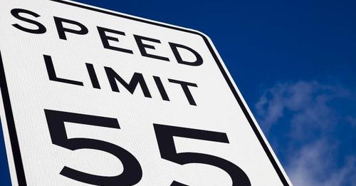 55 mile per hour sign
