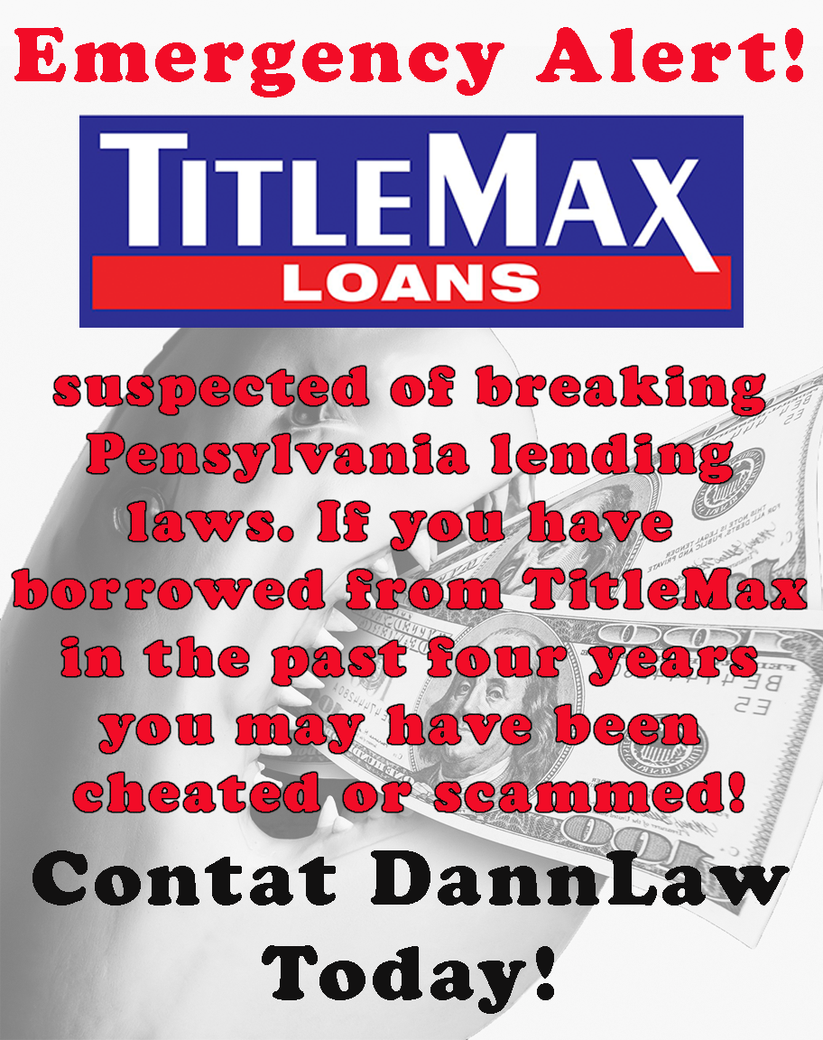 Live in PA? Borrow from TitleMax in the past four years? You need to