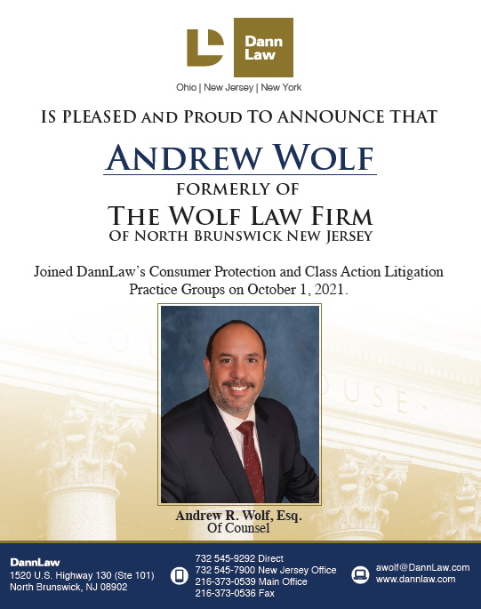 Atty. Andrew Wolf Announcement