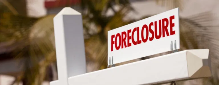A foreclosure signage.